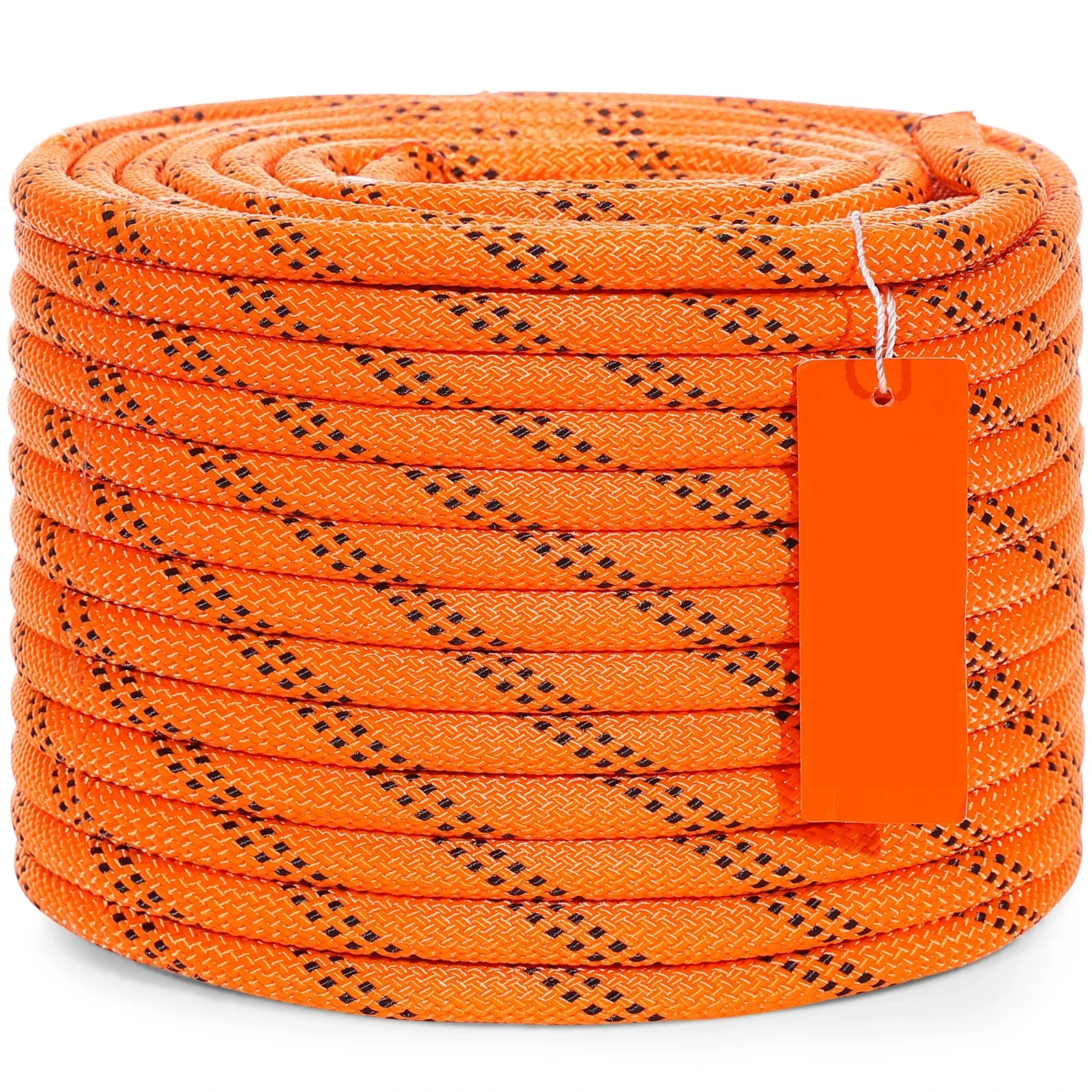 Convenient SucceBuy 120ft Dual-Weave Polyester Rope – 3 8 1 2 48-Strand CE- Cord for Arborist Climbing Outdoor Adventures Orange Black Official