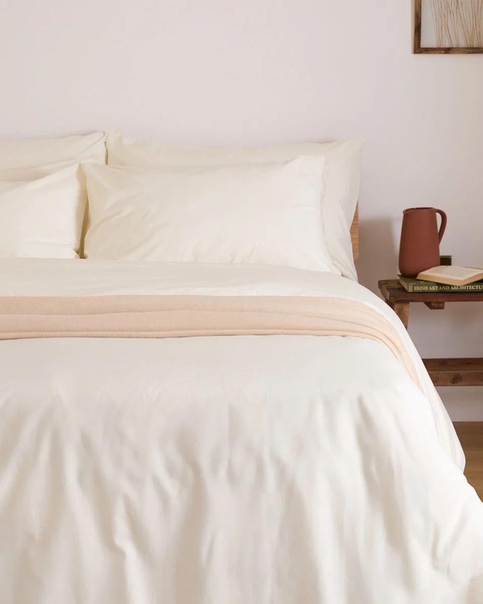 Green Foxford Evelyn Buttermilk Duvet Set Trusted