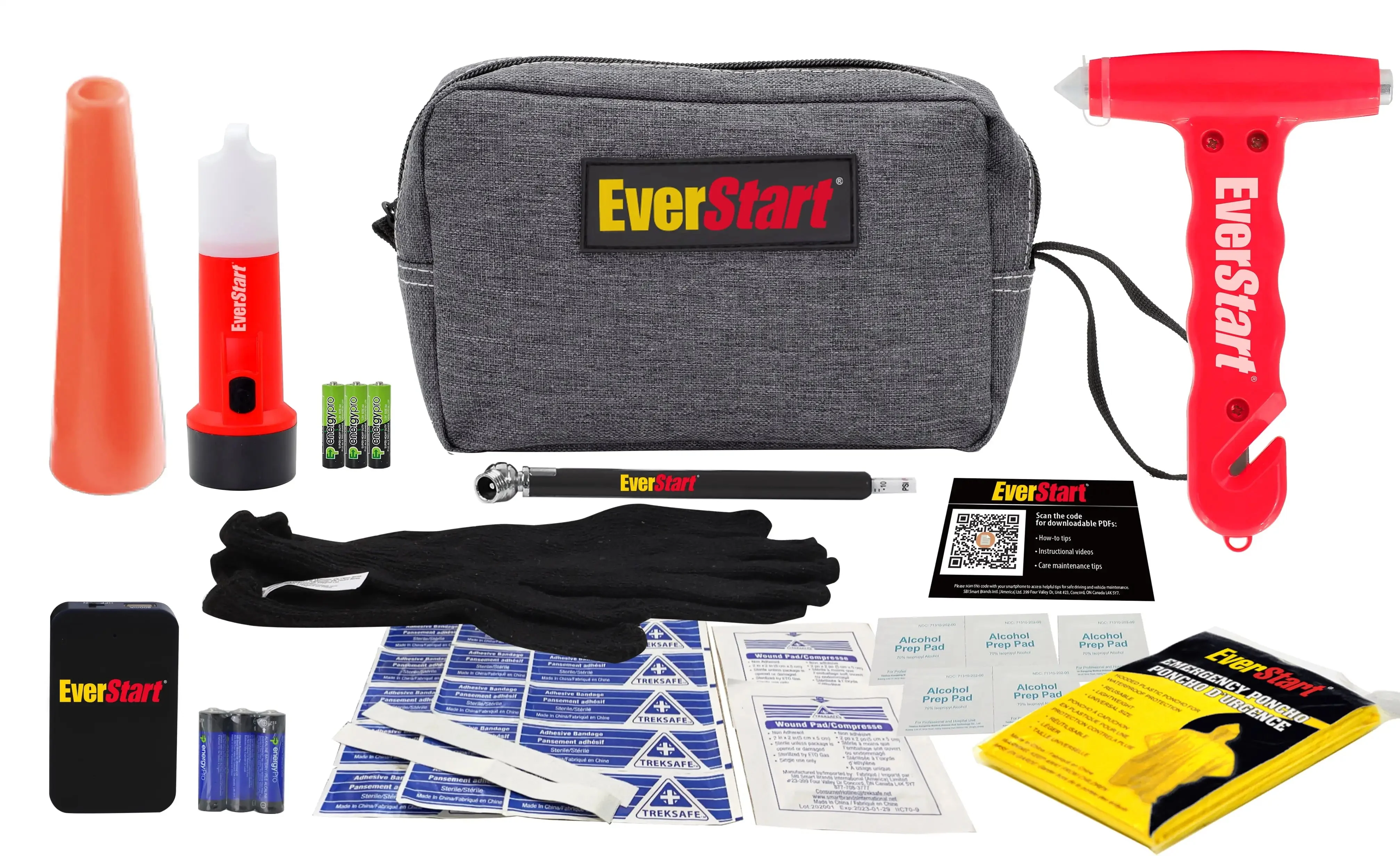 Classic Compact Car Safety First Aid Kit – Portable Vehicle Emergency Medical Kit for Road Trips Daily Driving Convenient