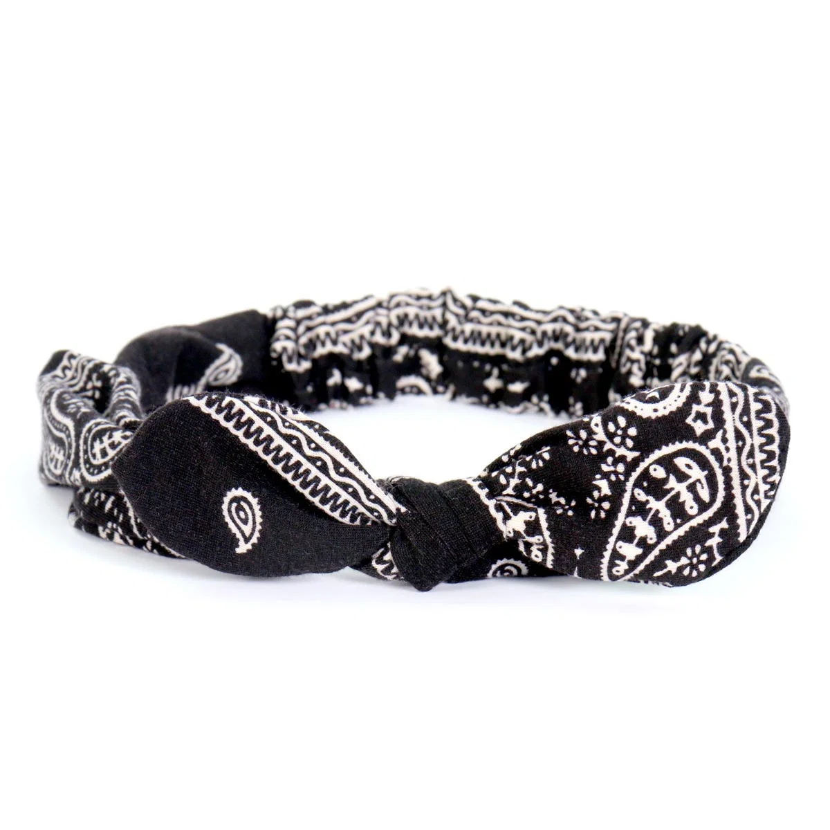 Smart Hot Leathers HRJ1006 Paisley Black Headband Verified