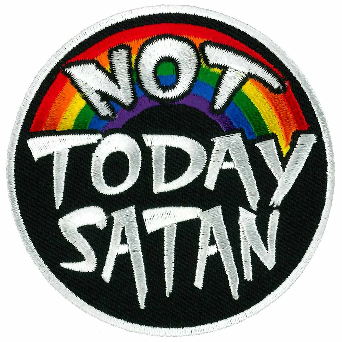 Minimalist Hot Leathers PPW1020 3 Inch Not Today Satan Patch Clean