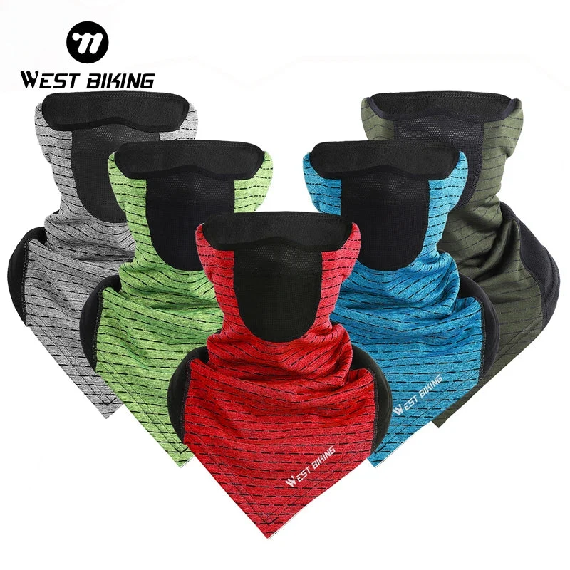Premium WEST BIKING Windproof Thermal Neck Warmer – Fleece Ski Mask Scarf for Cycling Hiking Running Flexible