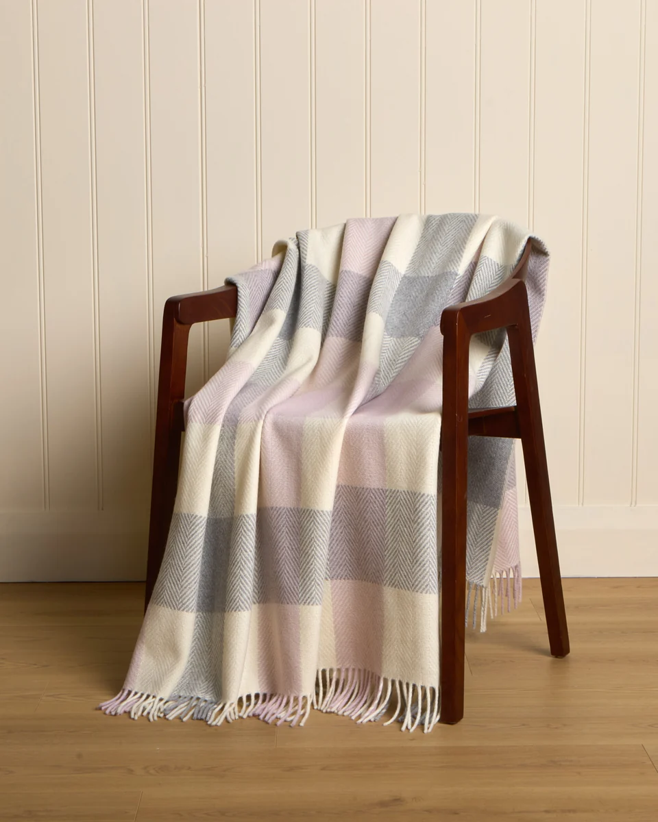 Environmentally Friendly Foxford Emily Cashmere and Lambswool Throw Certified