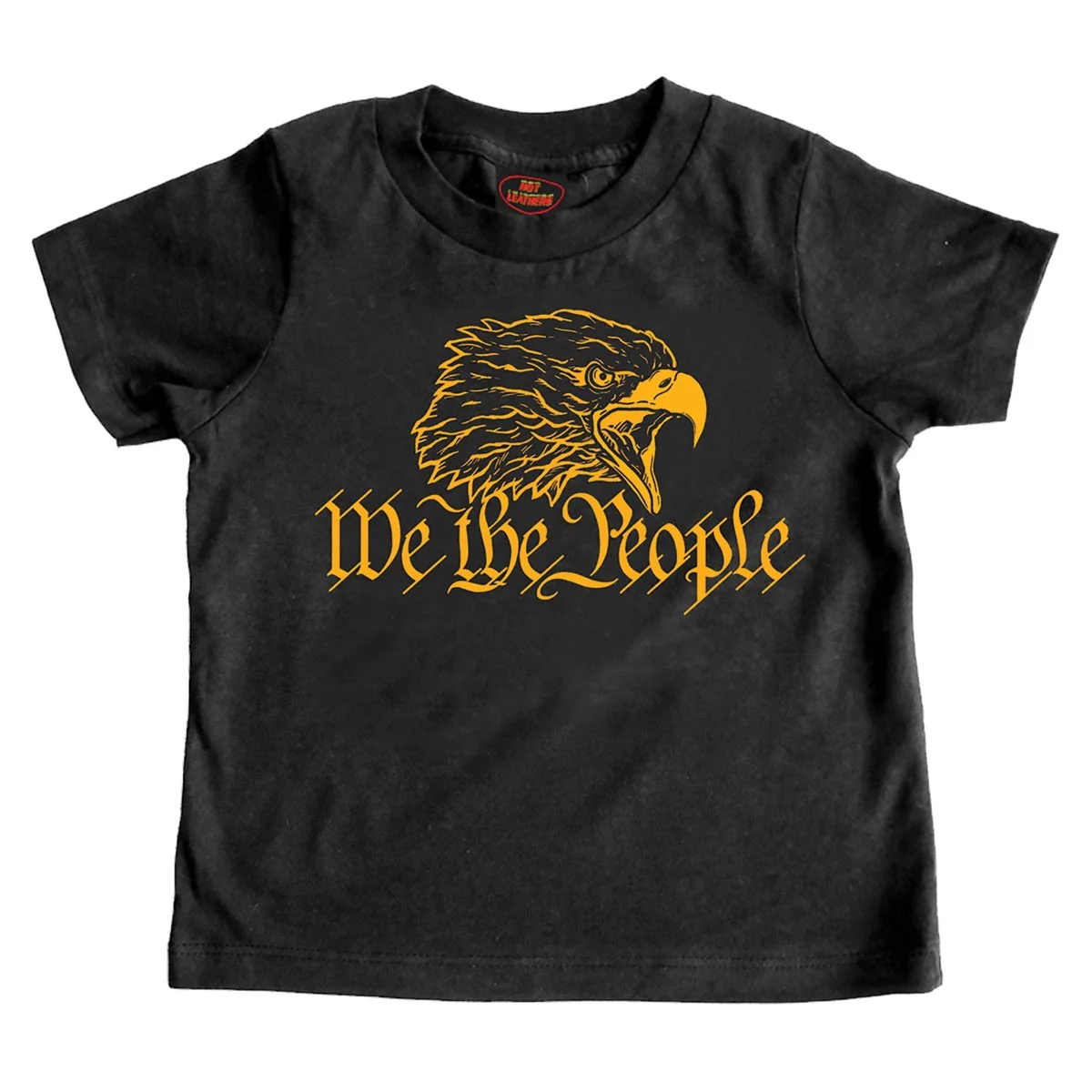 Modern Hot Leathers GYS1059 Kids Black We the People Short Sleeve T-Shirt Lightweight