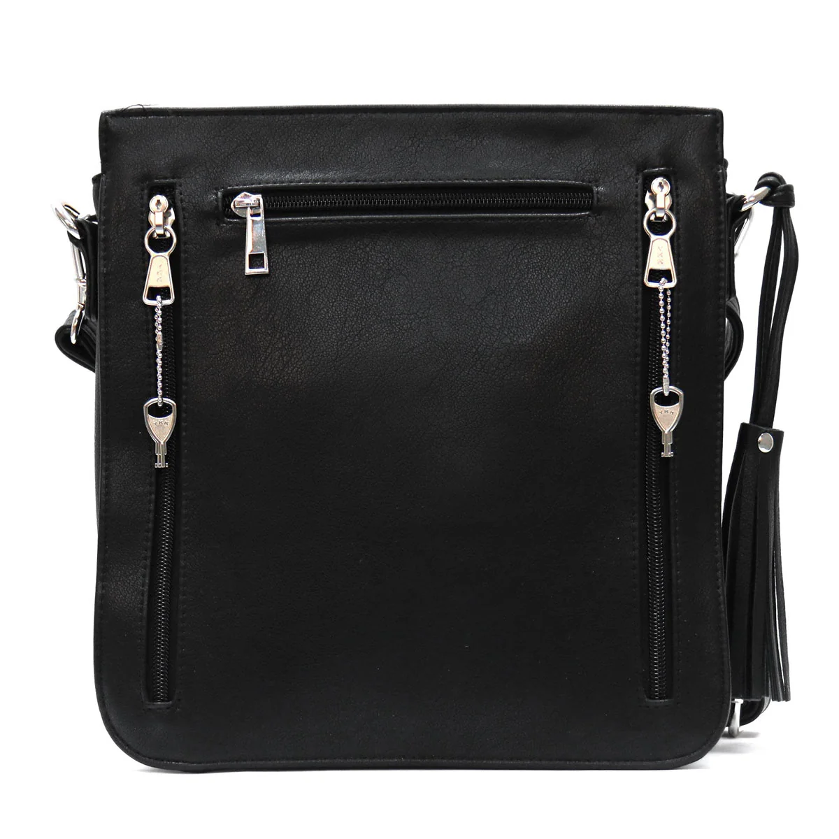Practical Hot Leathers PUA1177 Women's Black Hand-Crafted Laced Concealment Purse Relaxed