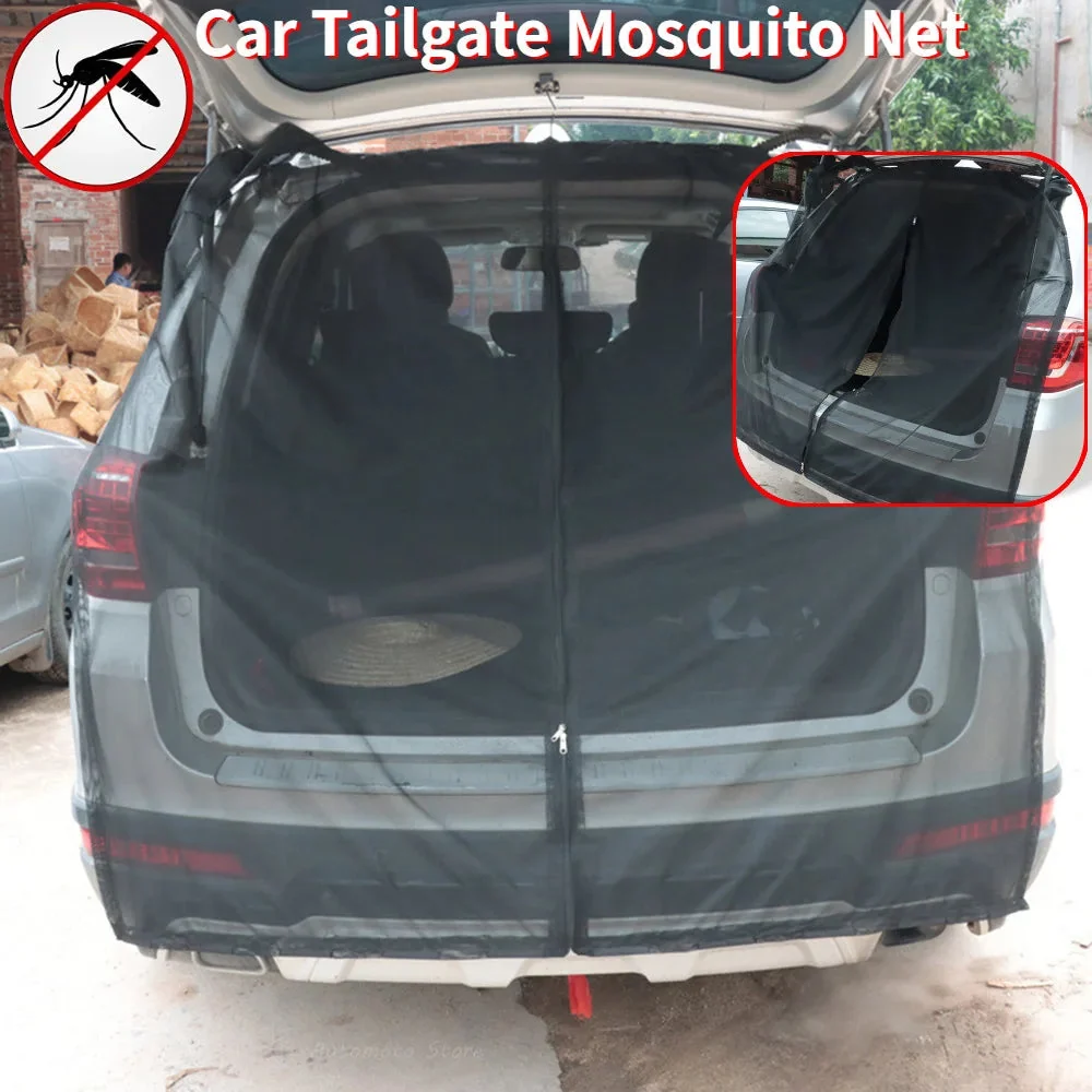 Solid Magnetic SUV Tailgate Mosquito Net Breathable Mesh S-XL Verified