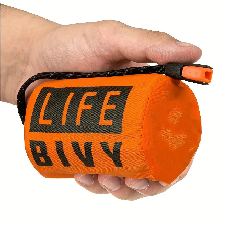 Lightweight Emergency Mylar Survival Sleeping Bag – Waterproof Thermal EDC Bivvy Sack Orange Prestigious