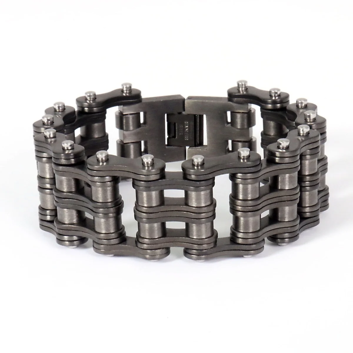 Smart Hot Leathers JWB4111 Triple Wide Gun Metal Bracelet Original