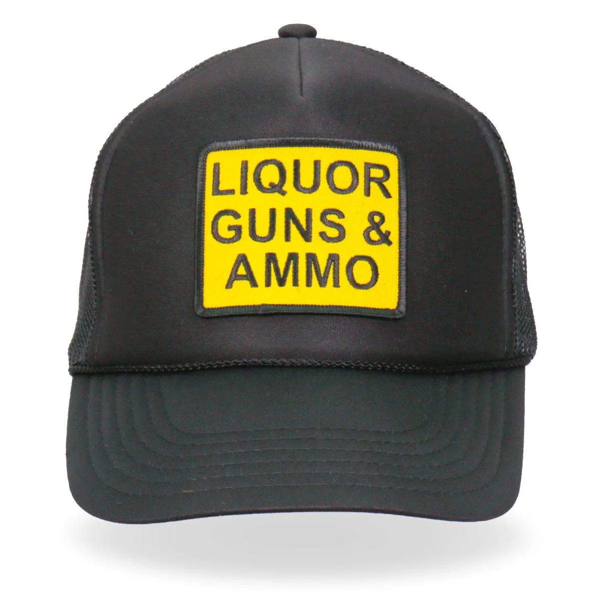 Exclusive Hot Leathers GSH1033 Liquor Guns Ammo Trucker Hat Smooth