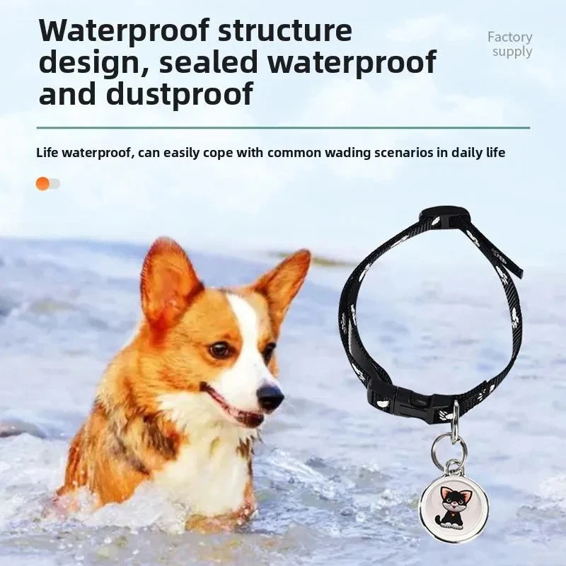 Refined Waterproof Bluetooth Pet GPS Tracker for Dogs Cats – -Time Anti-Loss Locator Device for Pet Collar Next-Generation