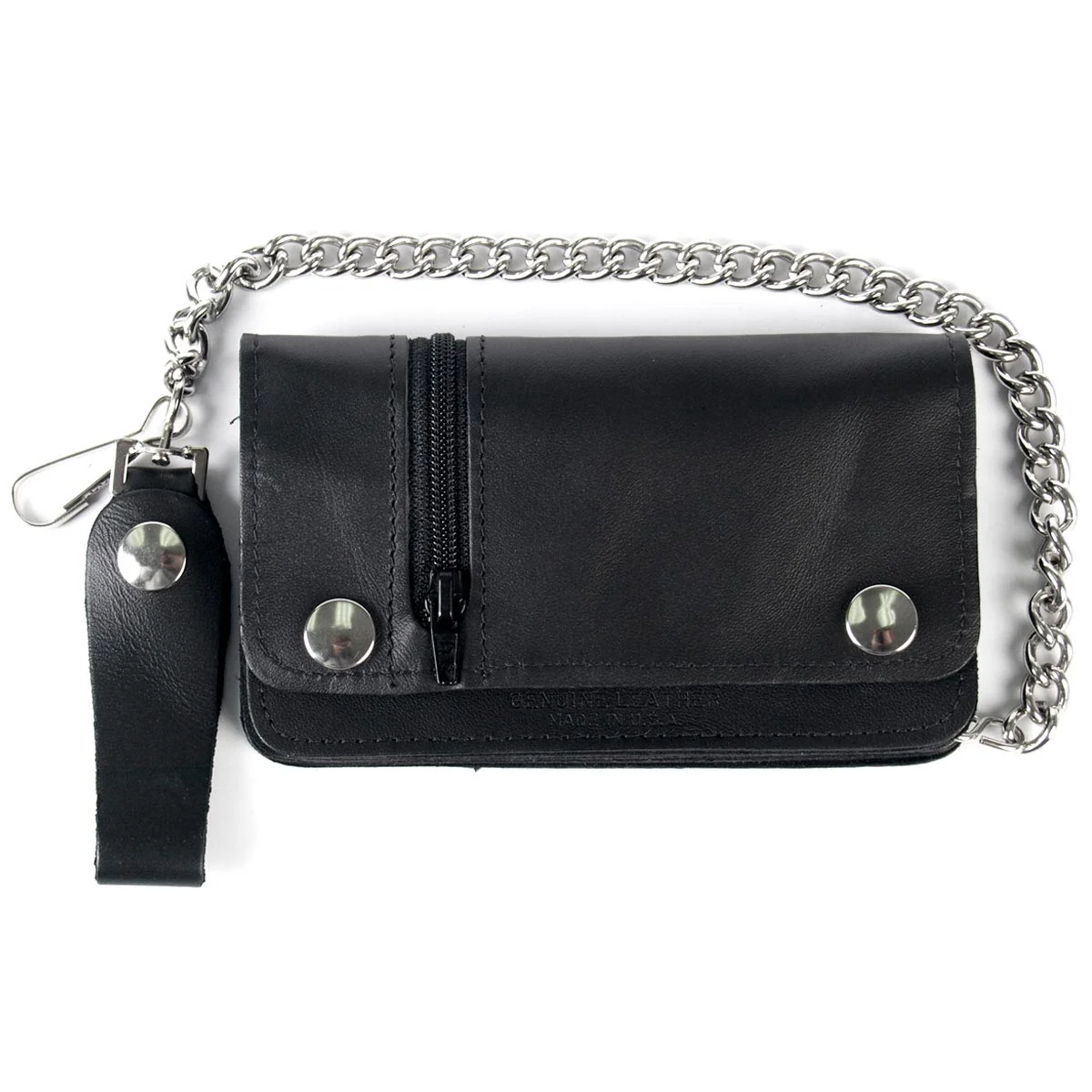 Versatile Hot Leathers WLC1003 5 Pocket Leather Bifold Wallet with Zipper Outstanding