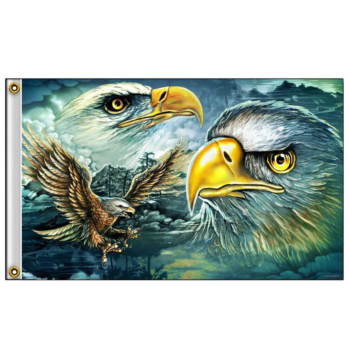 Proven Hot Leathers FGA1078 Eagle Majestic Flag 3 X5 Versatile