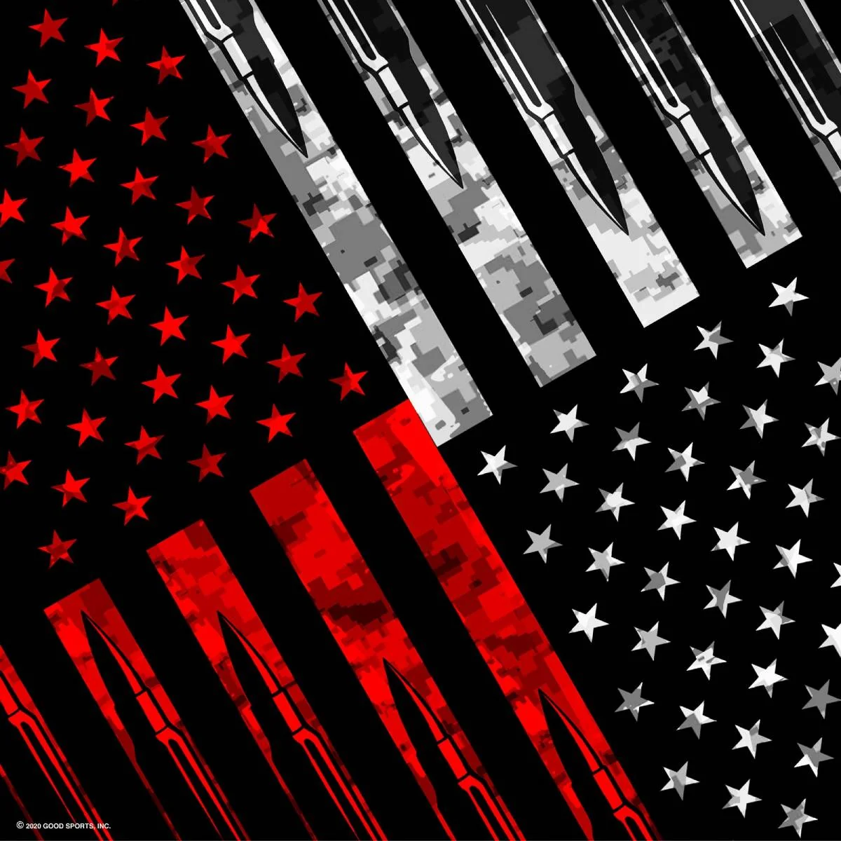Advanced Hot Leathers BAB1091 Bullets Flag Bandana Soft