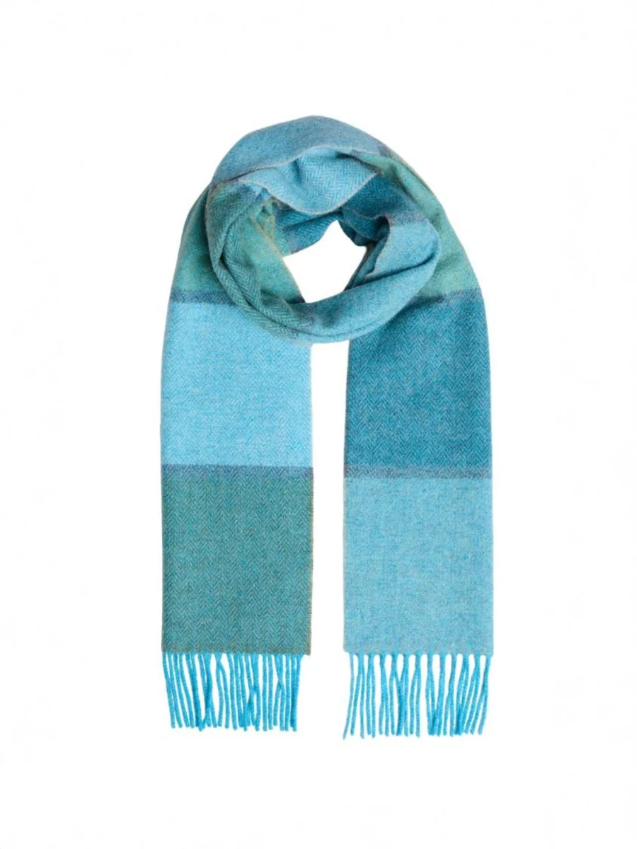 Breathable Foxford Spring Stripe Lambswool Scarf Exclusive