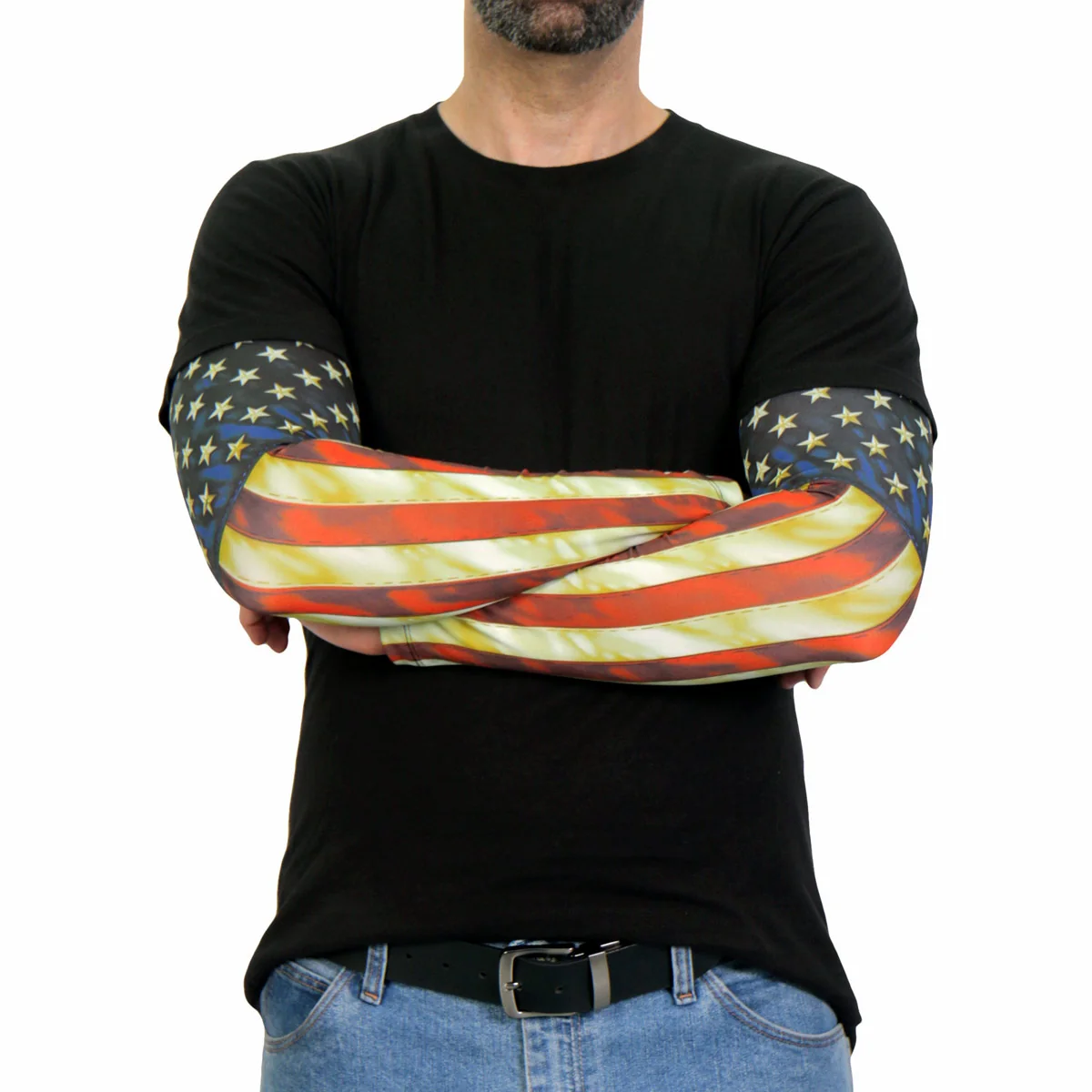 Solid Hot Leathers ARM1015 Vintage Flag Arm Sleeve Relaxed