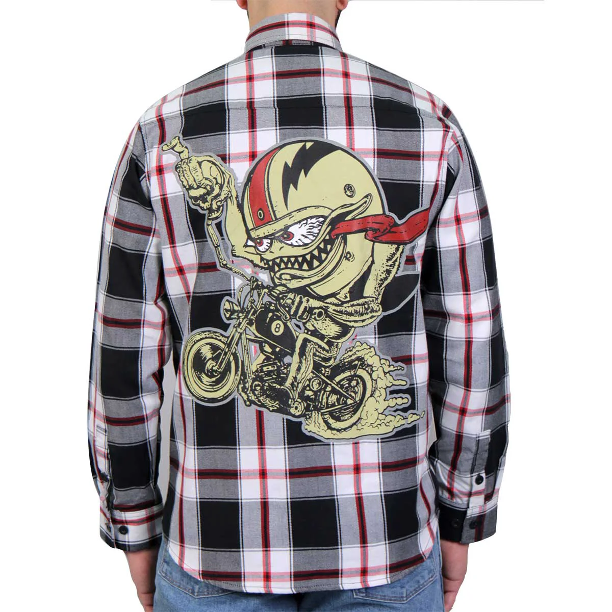 Trendy Hot Leathers FLM2104 Men's Bobber Monster Flannel Long Sleeve Shirt Fine