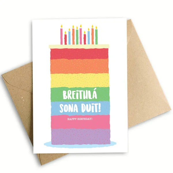 High-Grade Happy Birthday Cake Greeting Card Powerful