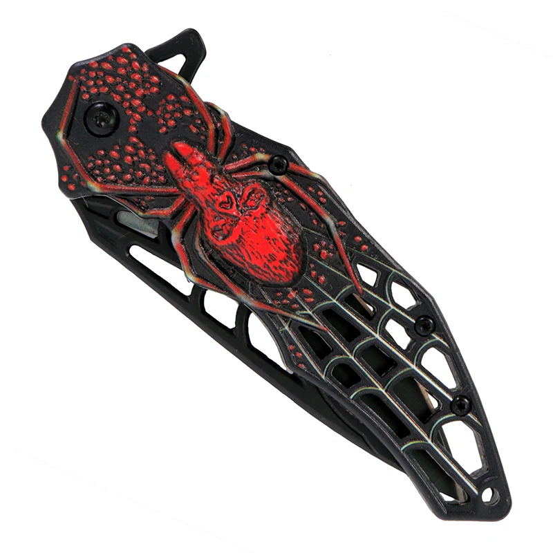 Natural Hot Leathers KNA1115 Knife Spider Skull 4 Responsible