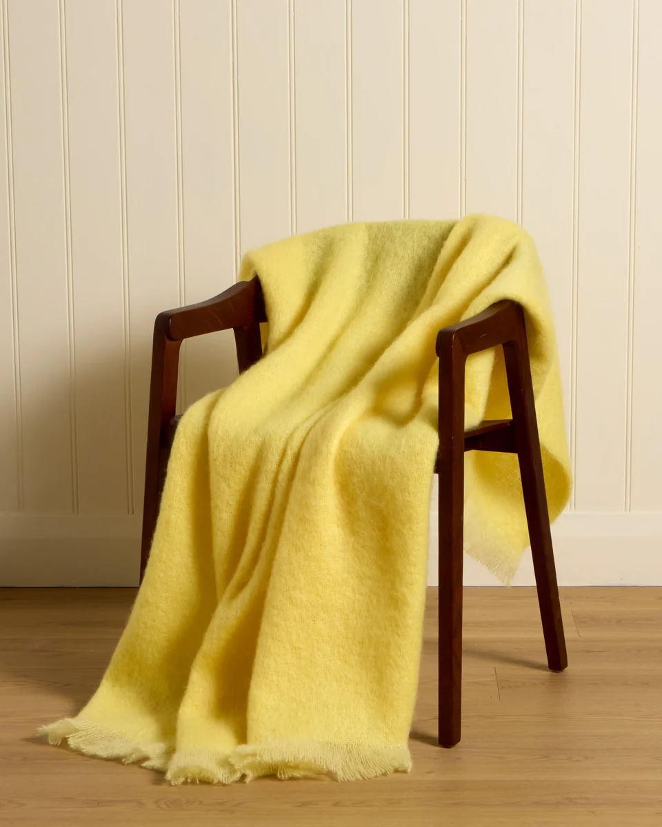 Versatile Foxford Golden Hour Mohair Throw High-Grade