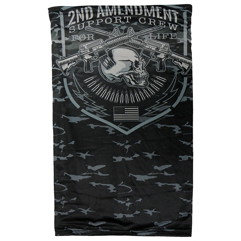 Crafted Hot Leathers HWN2017 2nd Amendment Support Crew Neck Gaiter Mask Advanced