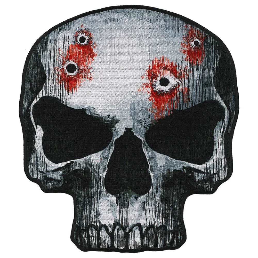 Consistent Hot Leathers PPQ1389 Jumbo Skull 10 Patch Quality