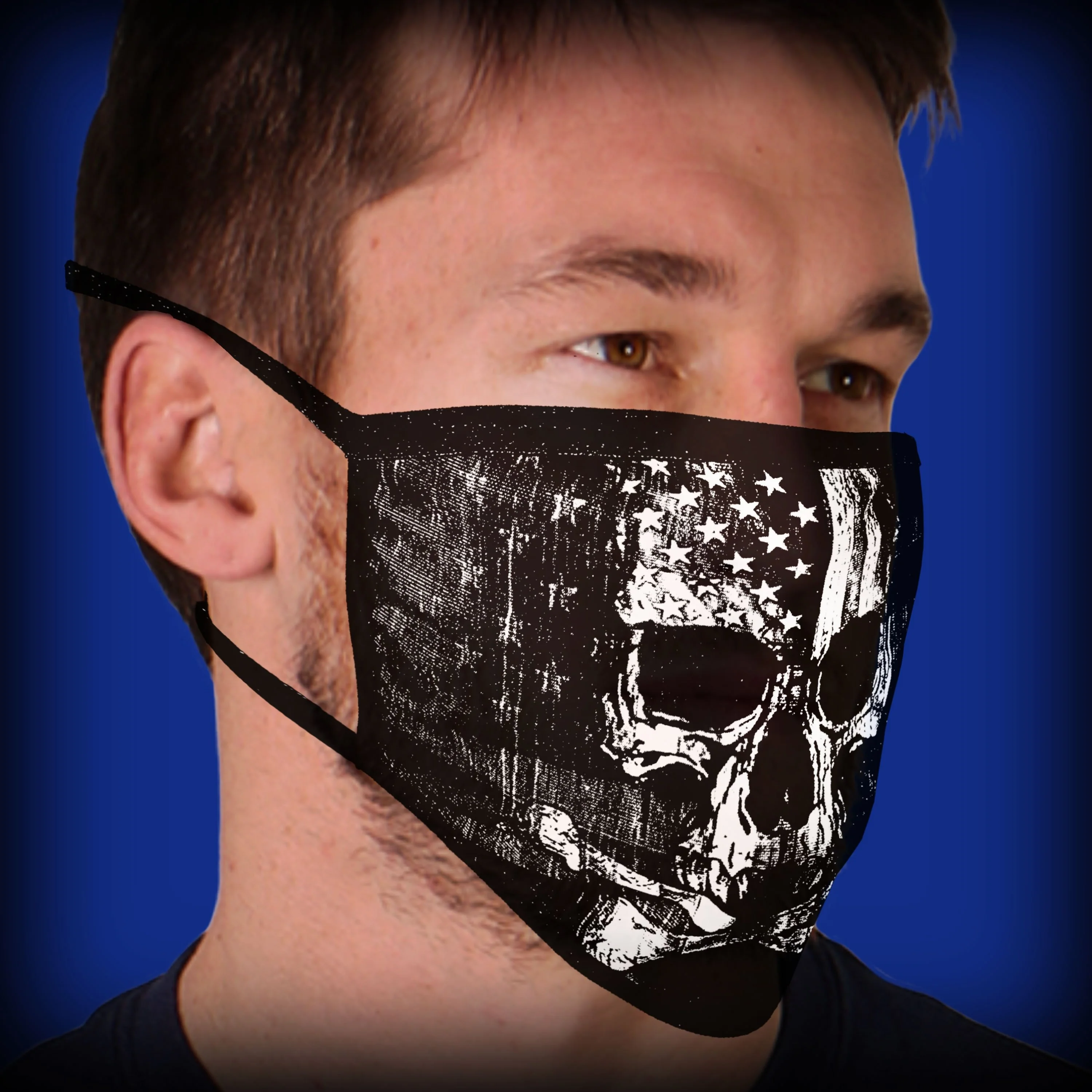 Fast Hot Leathers FMD1010 Flag Skull Face Mask Eco-Friendly