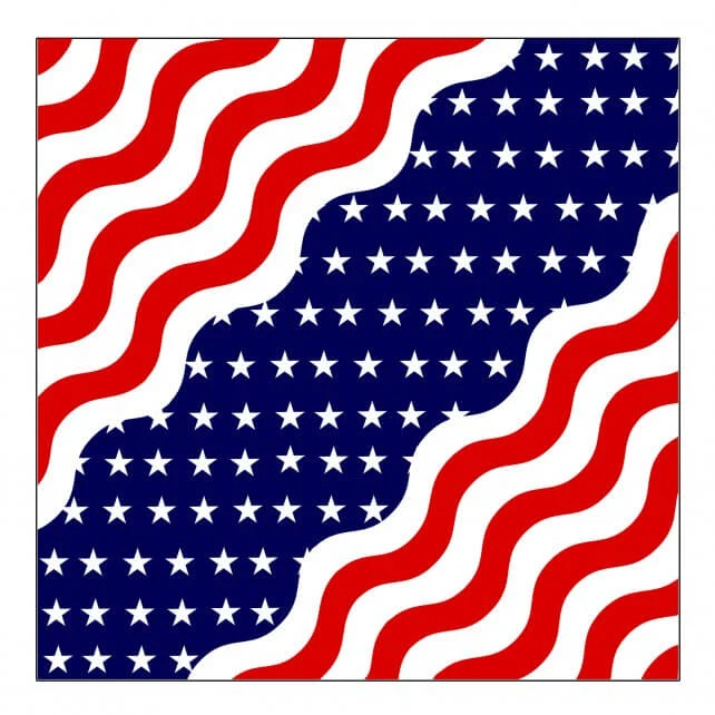 Enhanced Hot Leathers BAB1079 Wavy American Flag Bandana Safe