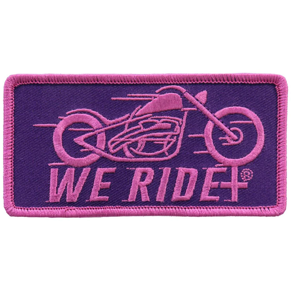 Premium Hot Leathers PPL9748 4 Inch We Ride Pink Bike Patch Functional