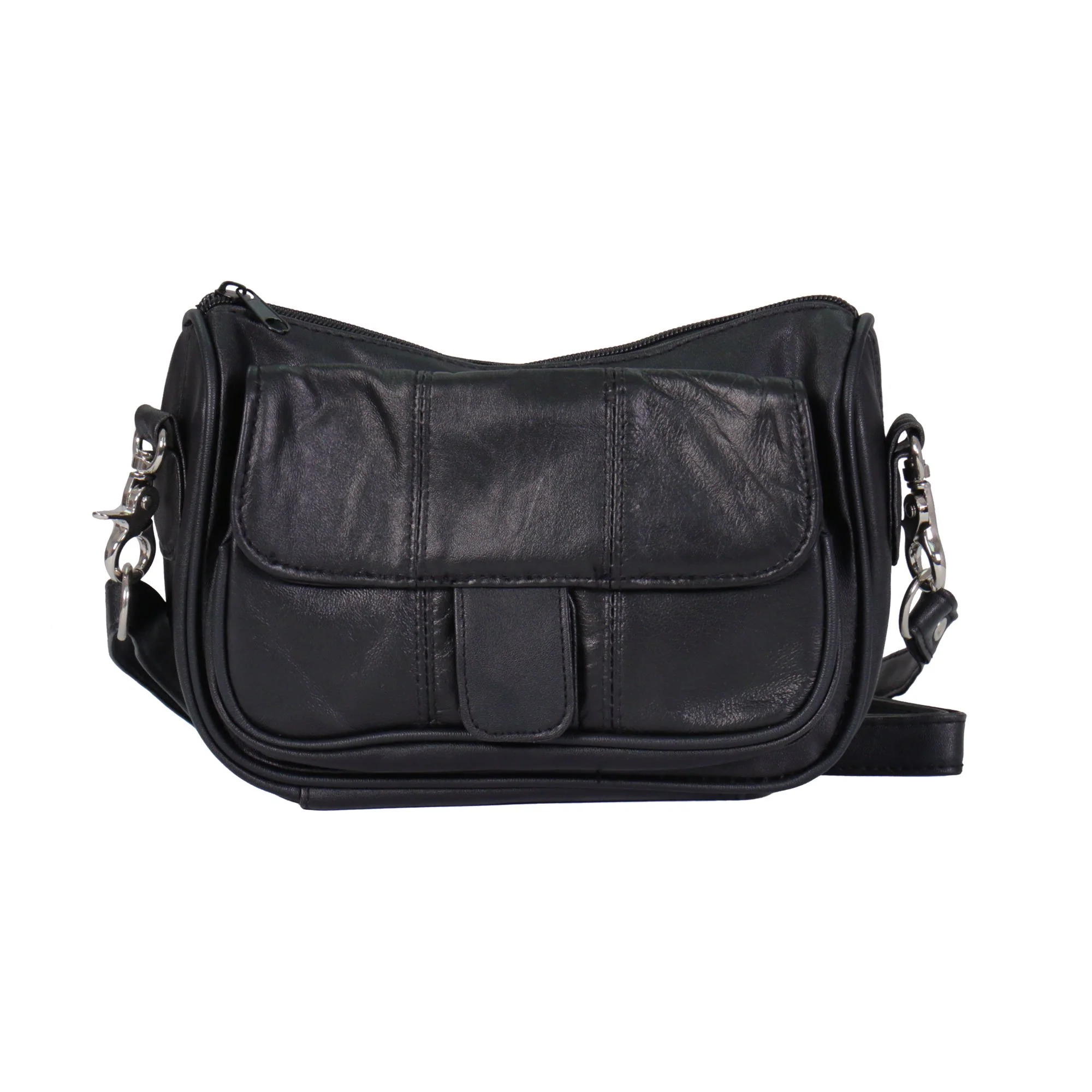 Safe Hot Leathers CPL5006 Black Ladies Four Pocket Clip Pouch Superior