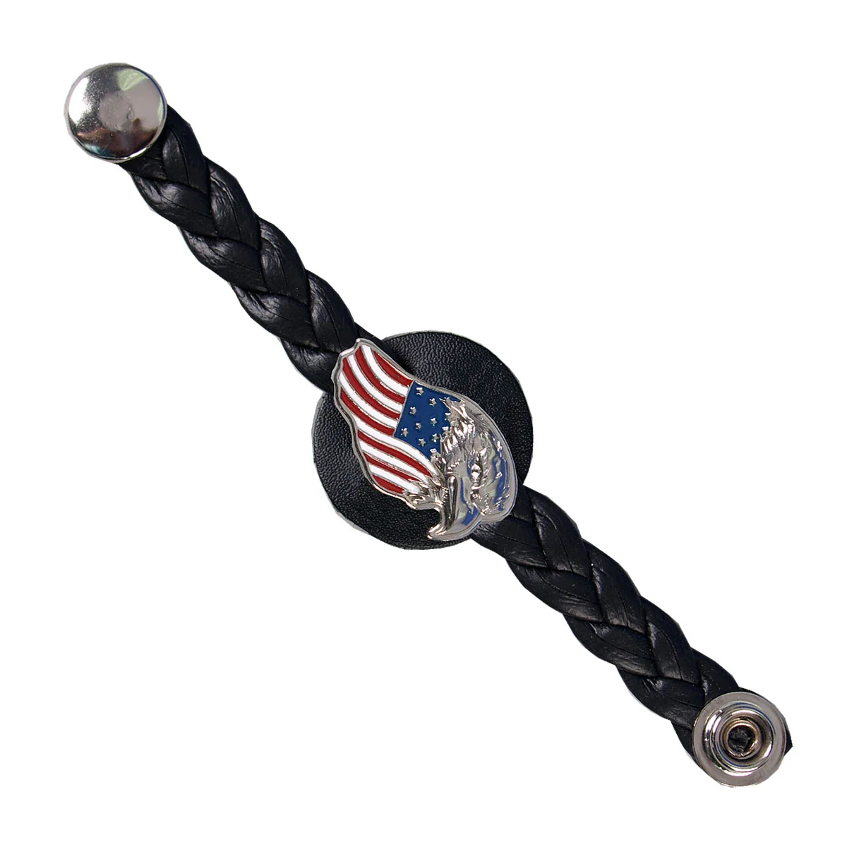 Recyclable Hot Leathers VXL1006 Eagle Flag Braided Vest Extender Selected