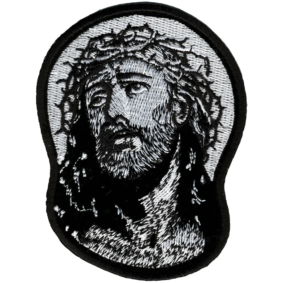 Healthy Hot Leathers PPL9296 Jesus in Crown of Thorns 3 x 4 Patch Secure