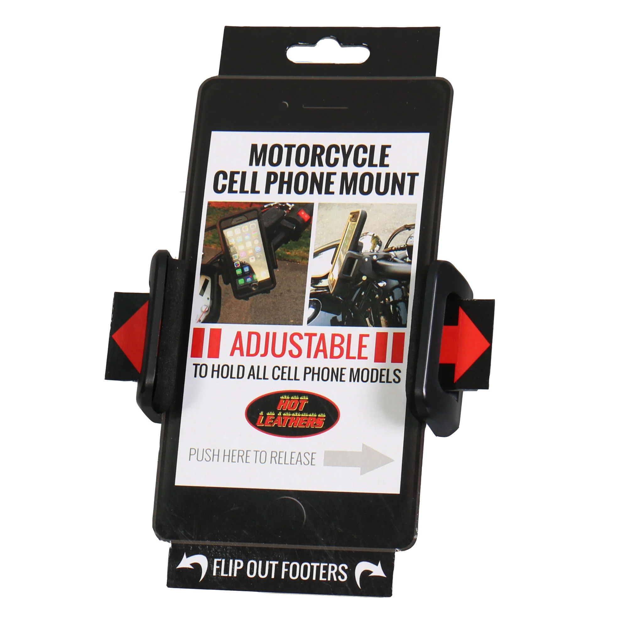 Artisan Hot Leathers MPA1805 Black Motorcycle Cell Phone Holder Trendy