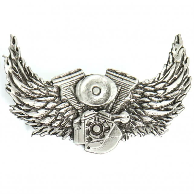 Premium Material Hot Leathers PNA1032 Motor and Wings Pin World-Class