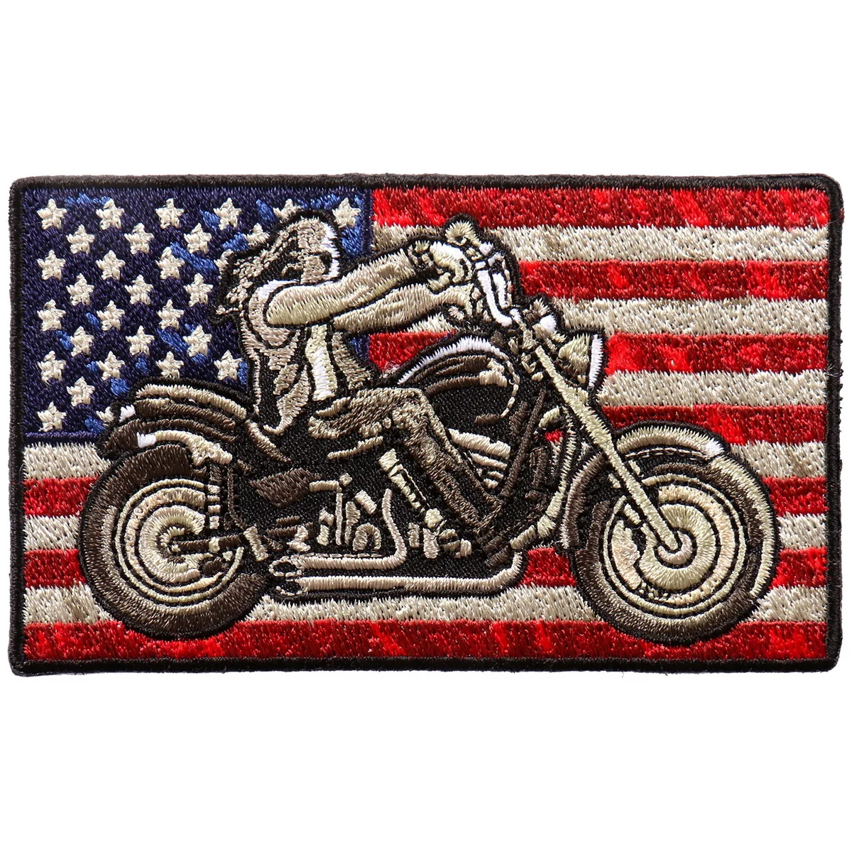 Green Hot Leathers PPA9893 Biker Flag 4 x2 Patch Outstanding