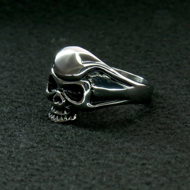 Excellent Hot Leathers JWR2103 Men's Punisher Skull Stainless Steel Ring High-Quality