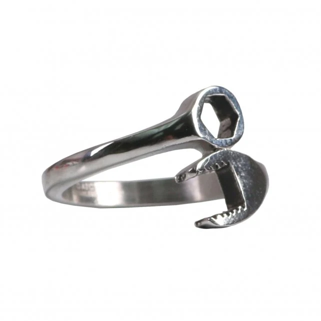 Responsible Hot Leathers JWR1115 Ladies Wrench Biker Stainless Steel Ring Environmentally Friendly