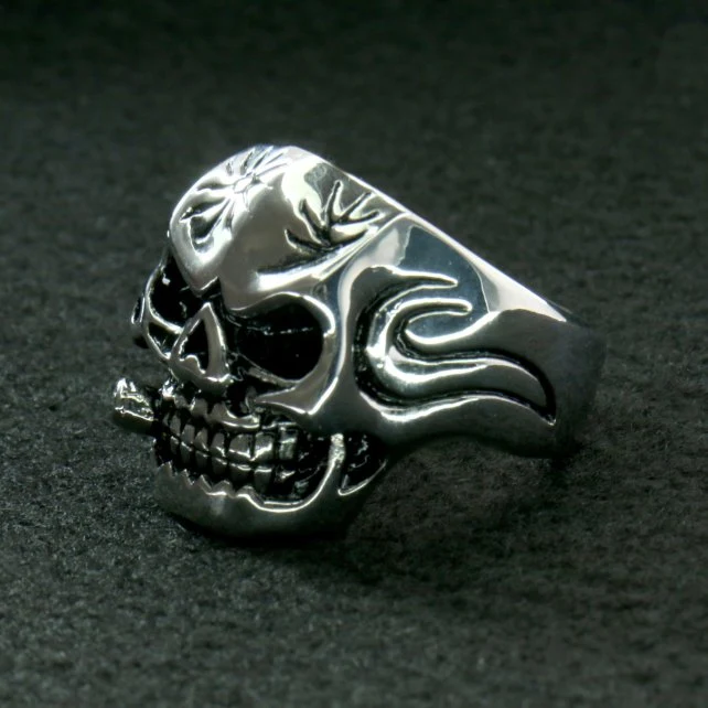 Dependable Hot Leathers JWR2102 Men's Skull Cigar Stainless Steel Ring Healthy