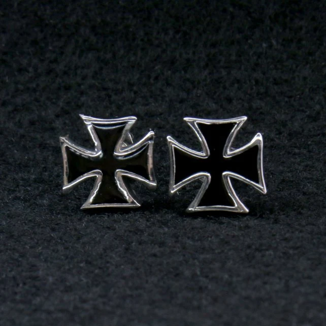 Easy-to-Use Hot Leathers JWE2103 Iron Cross Post Earrings Genuine