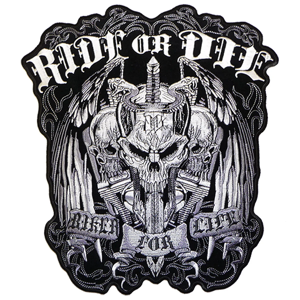 Solid Hot Leathers PPA5180 Ride or Die Biker for Life Patch 5 x 5 Modern