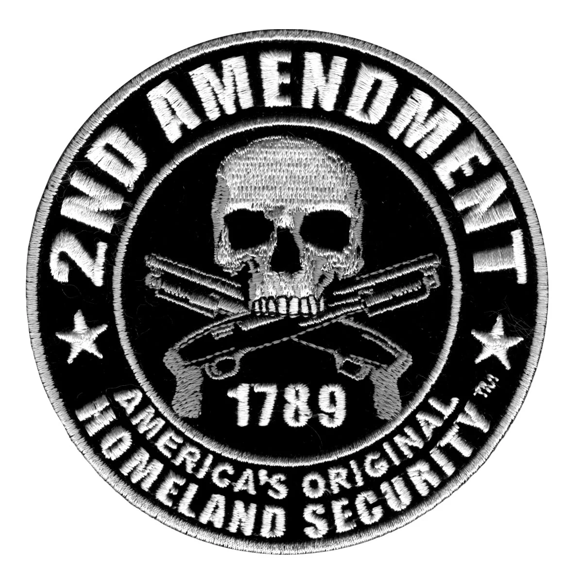 Natural Hot Leathers PPA5957 2nd Amendment America's Homeland Security Embroidered 9 x 9 Patch Verified