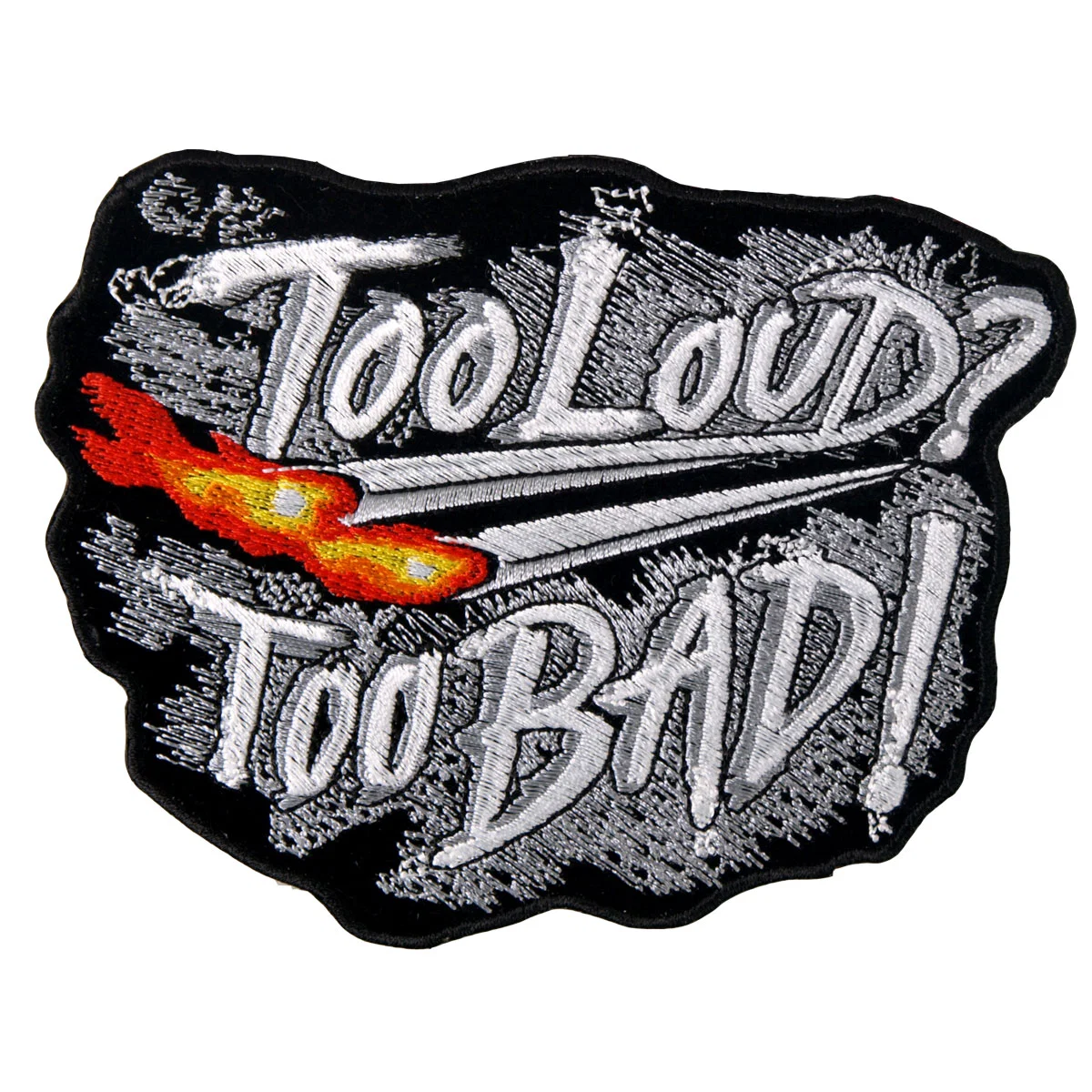 Authentic Hot Leathers PPA4160 Too Loud Too Bad 5 x 4 Patch Premium