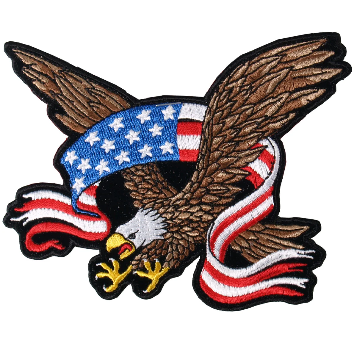 Soft Hot Leathers PPA1187 American Flag Banner Eagle 11 x 9 Patch Luxury