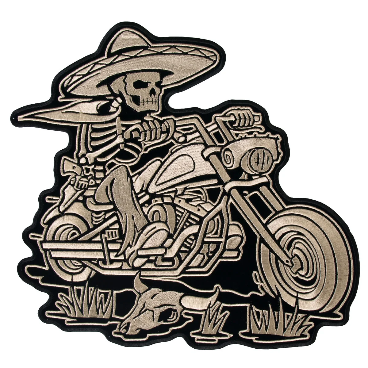 Quality Hot Leathers PPA6827 Sombrero Skeleton Rider 11 x 10 Patch Consistent