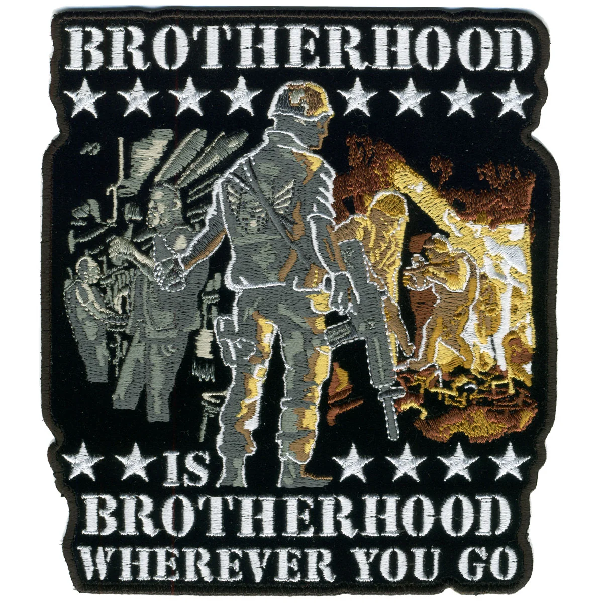 Classic Hot Leathers PPA5707 Brotherhood Wherever You Go 10 x 11 Patch Smooth