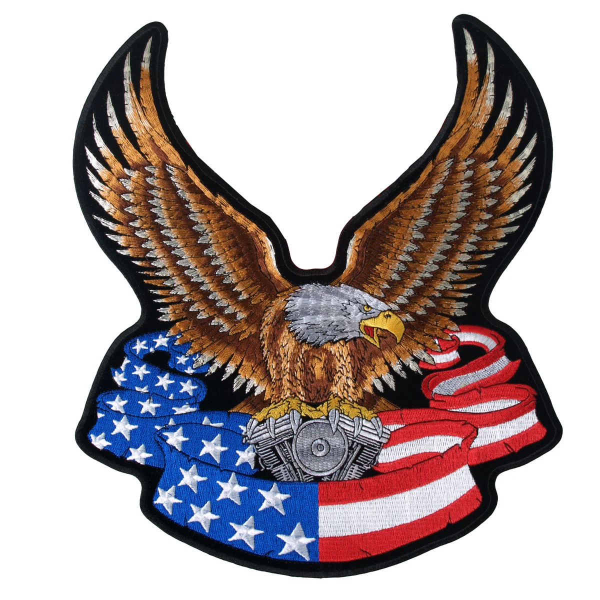 High-Performance Hot Leathers PPA1092 Eagle Banner American Patch 3 x 4 Secure
