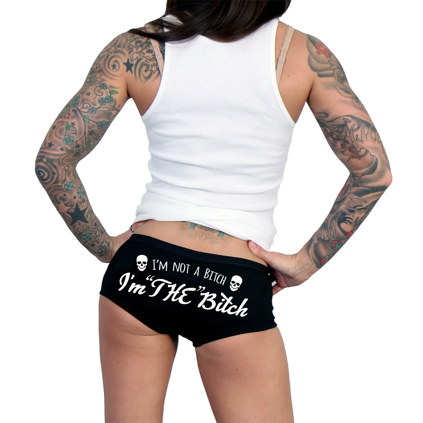 Comfortable Hot Leathers PTB7439 I'm THE Bitch Ladies Boy Shorts Professional