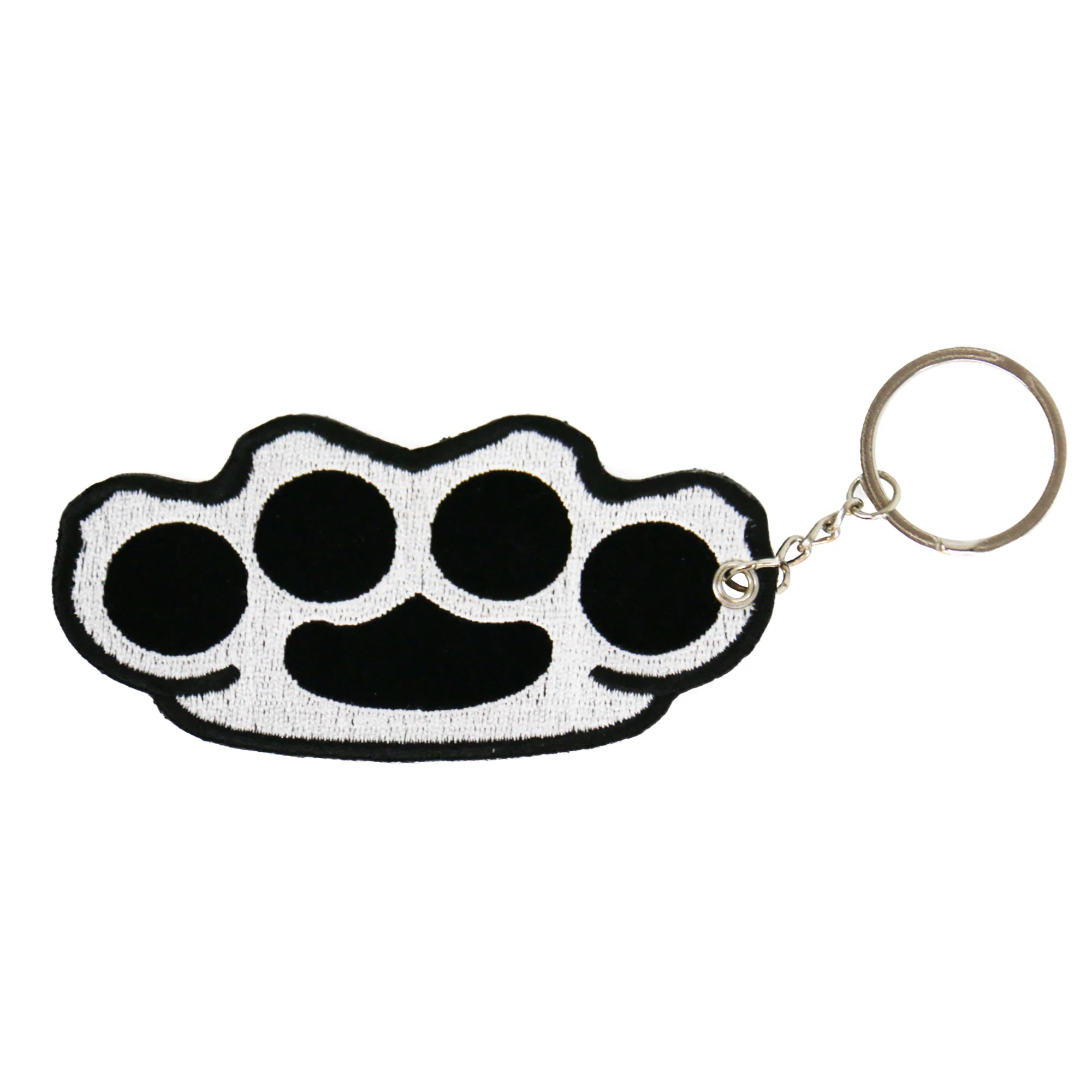 Trusted Hot Leathers KCH1029 Brass Knuckles Embroidered Key Chain Soft