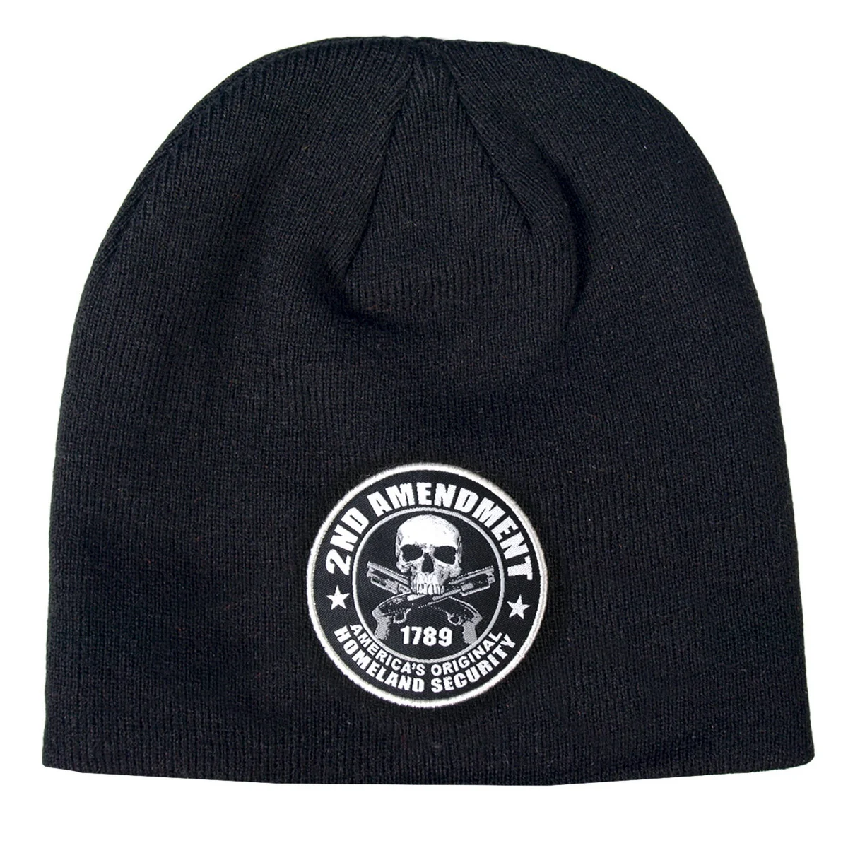 Top-Quality Hot Leathers KHB1038 2nd Amendment America's Homeland Security Skull Knit Cap High-Quality