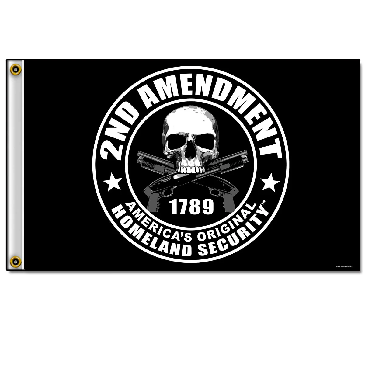 Classic Hot Leathers FGA1043 2nd Amendment Flag Verified