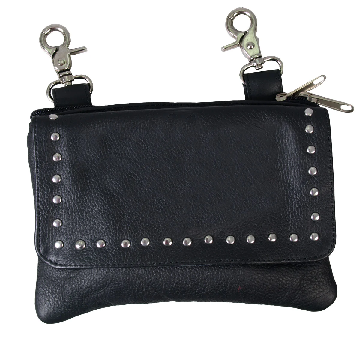Expertly Made Hot Leathers CPS1011 Ladies Magnetic Clip Pouch with Studs Optimized